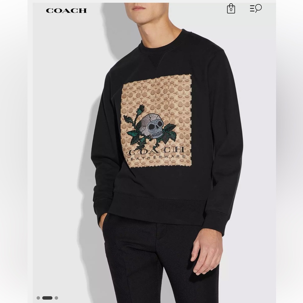 Coach Signature Skull sweatshirt.and wears a size said L but fits M